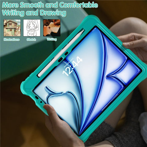 For iPad Air 11 (2025) / (2024) / Air (2022) / (2020) / Pro 11 (2022) / (2021) / (2020) / (2018) Case with Shoulder Strap Kickstand