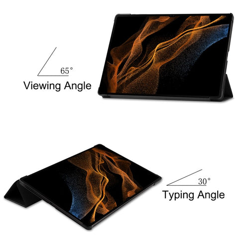 Leather Case for Samsung Galaxy Tab S10 Ultra / Tab S9 Ultra / Tab S8 Ultra Anti-Drop Stand Tablet Cover