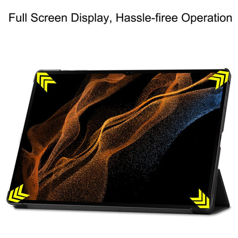 Leather Case for Samsung Galaxy Tab S10 Ultra / Tab S9 Ultra / Tab S8 Ultra Anti-Drop Stand Tablet Cover