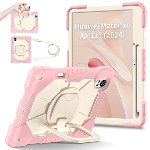 For Huawei MatePad Air (2024) Case Silicone+PC Kickstand Tablet Cover