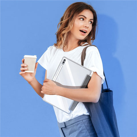 DUX DUCIS Unid Series For Samsung Galaxy Tab S10 Ultra / S9 Ultra / S8 Ultra Case TPU+PC+Leather Clear Tablet Cover