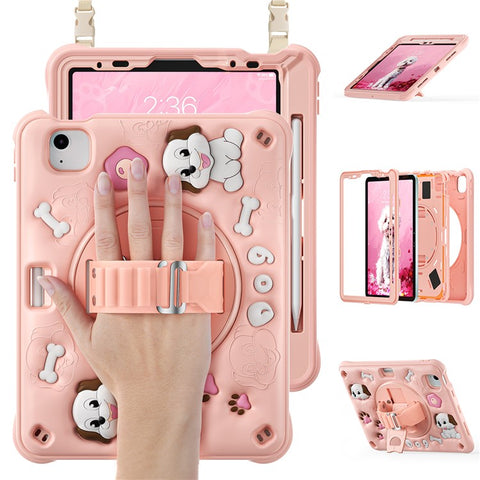 For iPad Air 11 (2025) / (2024) / Air (2022) / (2020) / Pro 11 (2022) / (2021) / (2020) / (2018) Case with Shoulder Strap Kickstand