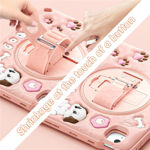 For iPad Air 11 (2025) / (2024) / Air (2022) / (2020) / Pro 11 (2022) / (2021) / (2020) / (2018) Case Kickstand Cute Dog Cover