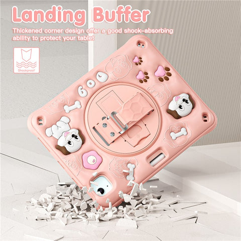 For iPad Air 11 (2025) / (2024) / Air (2022) / (2020) / Pro 11 (2022) / (2021) / (2020) / (2018) Case Kickstand Cute Dog Cover