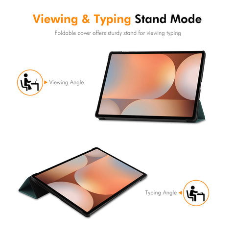 ENKAY HAT PRINCE For Samsung Galaxy Tab S9 Ultra / Galaxy Tab S10 Ultra Trifold Stand Cover   PU Leather+PC Tablet Case