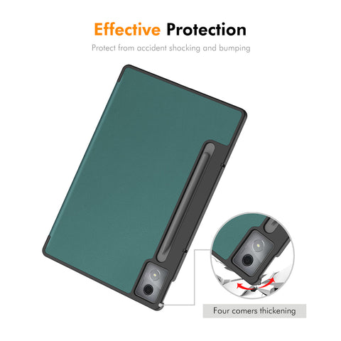 ENKAY HAT PRINCE For Samsung Galaxy Tab S9 Ultra / Galaxy Tab S10 Ultra Trifold Stand Cover   PU Leather+PC Tablet Case
