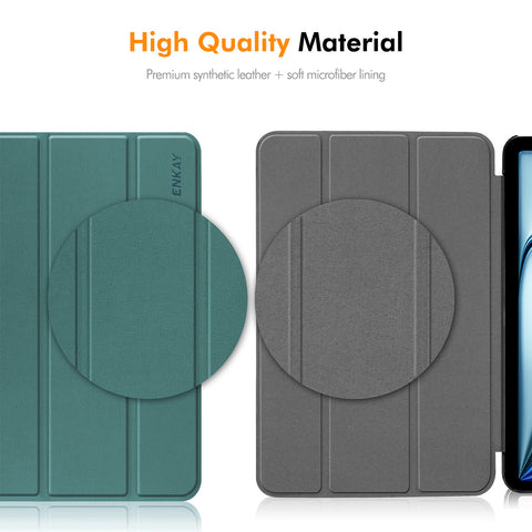 ENKAY HAT PRINCE For Samsung Galaxy Tab S9 Ultra / Galaxy Tab S10 Ultra Trifold Stand Cover   PU Leather+PC Tablet Case