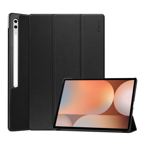 ENKAY HAT PRINCE For Samsung Galaxy Tab S9+ / Galaxy Tab S9 FE+ / Galaxy Tab S10+ Trifold Stand Cover   PU Leather+PC Tablet Case