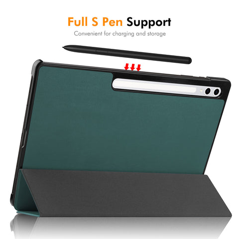 ENKAY HAT PRINCE For Samsung Galaxy Tab S9+ / Galaxy Tab S9 FE+ / Galaxy Tab S10+ Trifold Stand Cover   PU Leather+PC Tablet Case