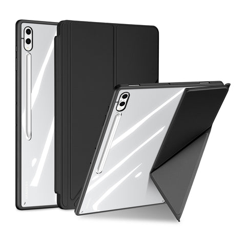 DUX DUCIS For Samsung Galaxy Tab S10 Ultra / Galaxy Tab S9 Ultra / Galaxy Tab S8 Ultra Case  Magi Series Detachable Origami Stand Leather+PC+TPU Clear Back Cover