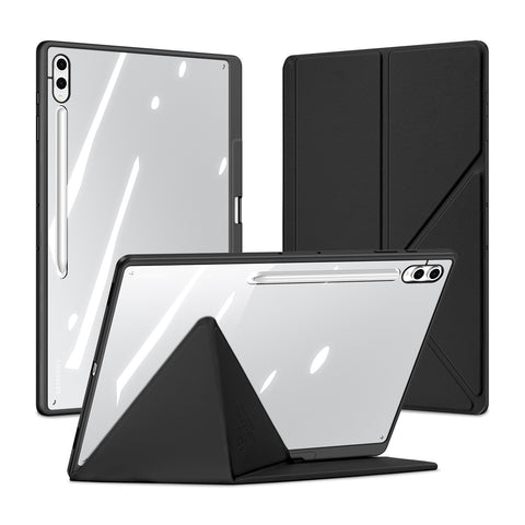 DUX DUCIS For Samsung Galaxy Tab S10 Ultra / Galaxy Tab S9 Ultra / Galaxy Tab S8 Ultra Case  Magi Series Detachable Origami Stand Leather+PC+TPU Clear Back Cover