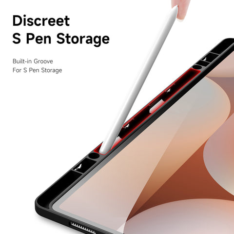 DUX DUCIS For Samsung Galaxy Tab S10 Ultra / Galaxy Tab S9 Ultra / Galaxy Tab S8 Ultra Case  Magi Series Detachable Origami Stand Leather+PC+TPU Clear Back Cover