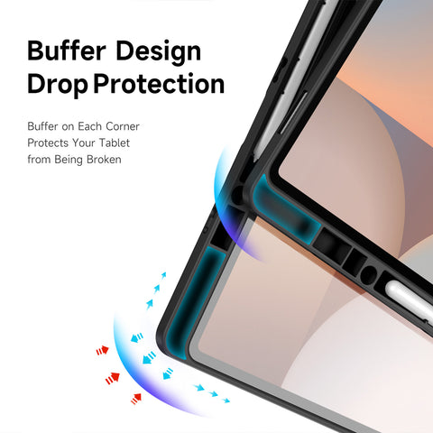DUX DUCIS For Samsung Galaxy Tab S10 Ultra / Galaxy Tab S9 Ultra / Galaxy Tab S8 Ultra Case  Magi Series Detachable Origami Stand Leather+PC+TPU Clear Back Cover