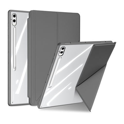 DUX DUCIS For Samsung Galaxy Tab S10 Ultra / Galaxy Tab S9 Ultra / Galaxy Tab S8 Ultra Case  Magi Series Detachable Origami Stand Leather+PC+TPU Clear Back Cover