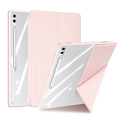 DUX DUCIS For Samsung Galaxy Tab S10 Ultra / Galaxy Tab S9 Ultra / Galaxy Tab S8 Ultra Case  Magi Series Detachable Origami Stand Leather+PC+TPU Clear Back Cover