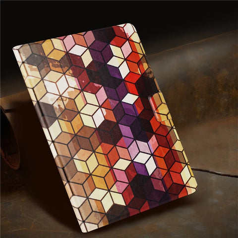 For iPad Pro 11 (2025) / 11 (2024) Case Pattern Printed Stand Litchi Texture Leather Tablet Cover with Card Slots