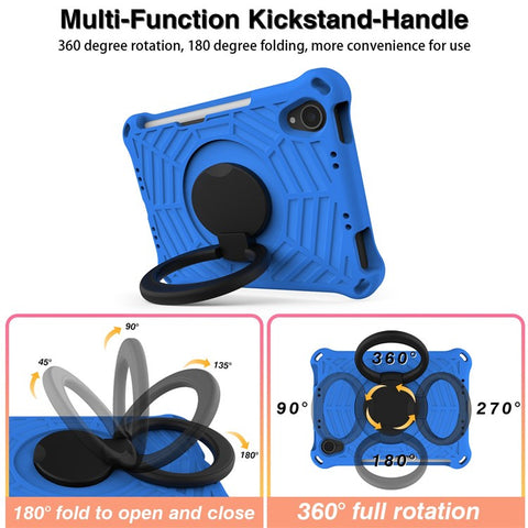 For iPad mini (2024) / mini (2021) Anti-Scratch EVA Case with Shoulder Strap Kickstand Protective Cover Shockproof Tablet Case