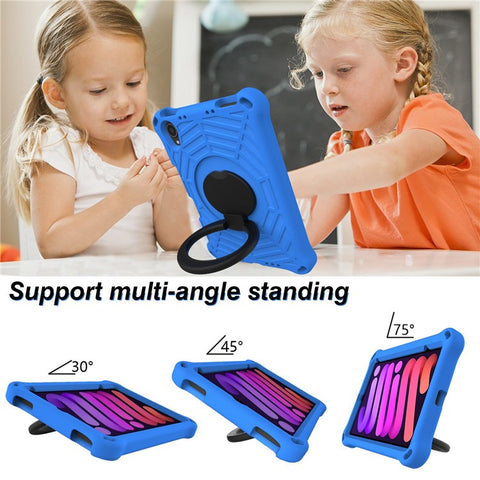 For iPad mini (2024) / mini (2021) Anti-Scratch EVA Case with Shoulder Strap Kickstand Protective Cover Shockproof Tablet Case