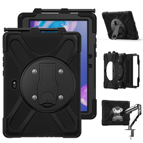 For Samsung Galaxy Tab Active5 Pro X350 / X356B / Active Pro T540 / T545 / T547 / Active4 Pro T630 / T636 Case Kickstand PC+Silicone Tablet Cover