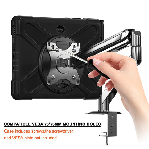 For Samsung Galaxy Tab Active5 Pro X350 / X356B / Active Pro T540 / T545 / T547 / Active4 Pro T630 / T636 Case Kickstand PC+Silicone Tablet Cover