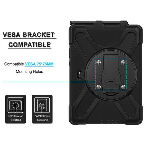 For Samsung Galaxy Tab Active5 Pro X350 / X356B / Active Pro T540 / T545 / T547 / Active4 Pro T630 / T636 Case Kickstand PC+Silicone Tablet Cover