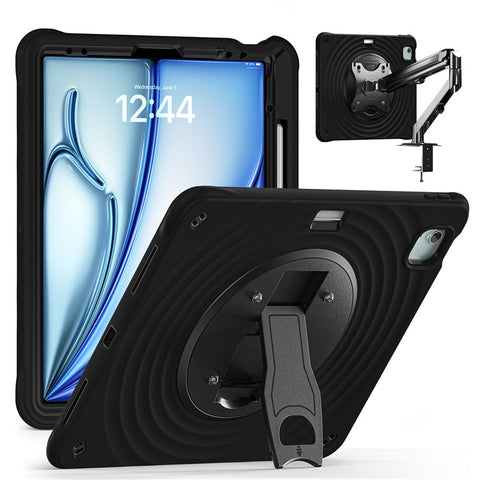 Kickstand Case for iPad Air 11 (2026) / (2025) / (2024) / Air (2022) / (2020) / Pro 11 (2022) / (2021) / (2020) / (2018) PC+Silicone+TPU Tablet Cover