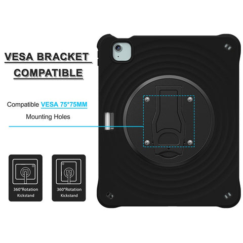 Kickstand Case for iPad Air 11 (2026) / (2025) / (2024) / Air (2022) / (2020) / Pro 11 (2022) / (2021) / (2020) / (2018) PC+Silicone+TPU Tablet Cover