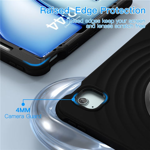 Kickstand Case for iPad Air 11 (2026) / (2025) / (2024) / Air (2022) / (2020) / Pro 11 (2022) / (2021) / (2020) / (2018) PC+Silicone+TPU Tablet Cover