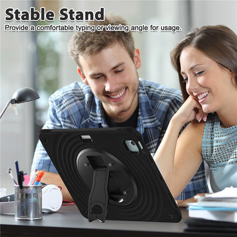 Kickstand Case for iPad Air 11 (2026) / (2025) / (2024) / Air (2022) / (2020) / Pro 11 (2022) / (2021) / (2020) / (2018) PC+Silicone+TPU Tablet Cover