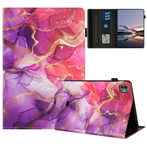 For iPad Pro 11 (2025) / 11 (2024) Case Pattern Leather Tablet Cover with Auto Sleep / Wake, Card Holder