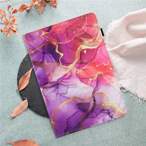For Samsung Galaxy Tab A 10.1 (2016) T580 Case Pattern Leather Tablet Cover with Auto Sleep / Wake, Card Holder