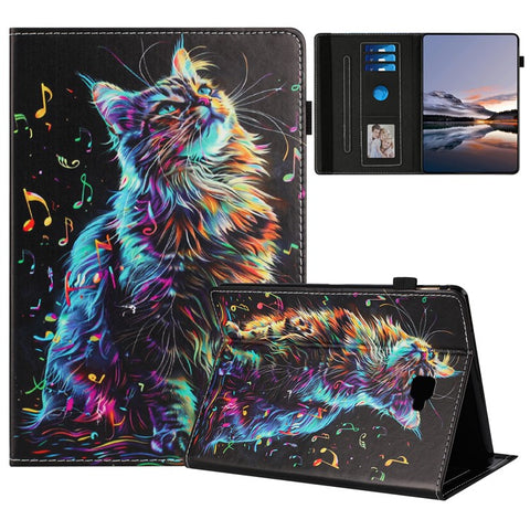 For Samsung Galaxy Tab A 10.1 (2016) T580 Case Pattern Leather Tablet Cover with Auto Sleep / Wake, Card Holder