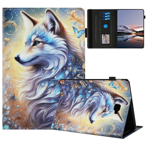 For Samsung Galaxy Tab A 10.1 (2016) T580 Case Pattern Leather Tablet Cover with Auto Sleep / Wake, Card Holder