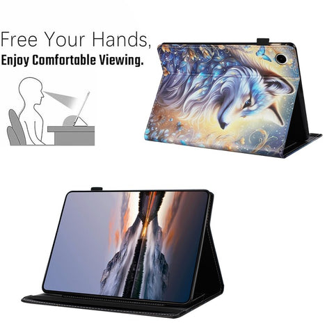 Tablet Case For Huawei Enjoy Tablet 2 / MatePad T 10 / T 10S / Honor Pad 6 Pattern Leather Cover with Card Holder