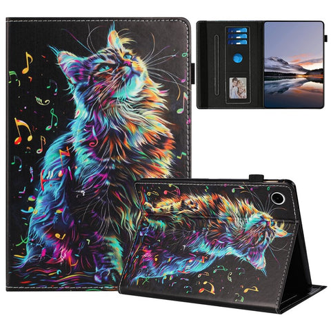 Tablet Case For Huawei Enjoy Tablet 2 / MatePad T 10 / T 10S / Honor Pad 6 Pattern Leather Cover with Card Holder