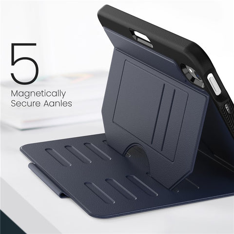 For iPad mini (2024)  /  (2021) Case with Card Slots PC + TPU + PU U-Shape Stand Tablet Cover