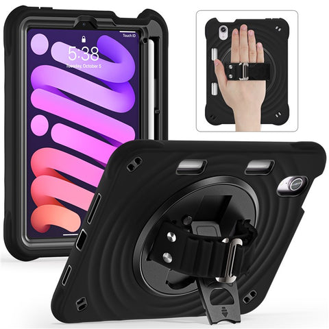 For iPad mini (2024) / (2021) Case Kickstand PC + Silicone + TPU Tablet Cover
