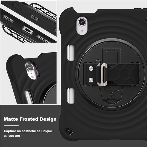 For iPad mini (2024) / (2021) Case Kickstand PC + Silicone + TPU Tablet Cover
