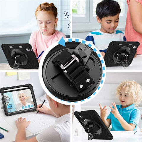 For iPad mini (2024) / (2021) Case Kickstand PC + Silicone + TPU Tablet Cover