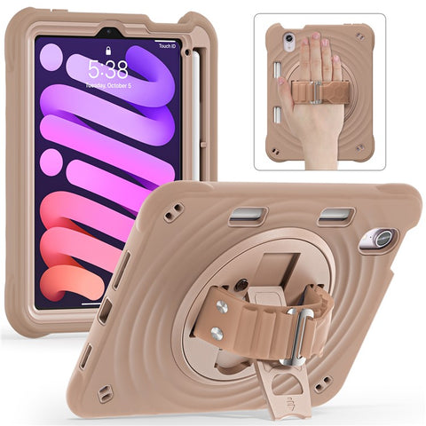 For iPad mini (2024) / (2021) Case Kickstand PC + Silicone + TPU Tablet Cover