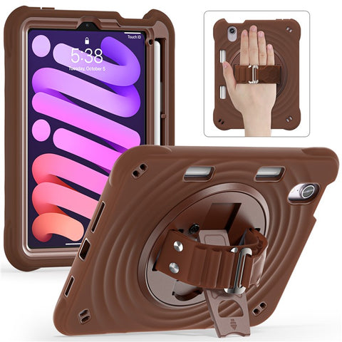 For iPad mini (2024) / (2021) Case Kickstand PC + Silicone + TPU Tablet Cover