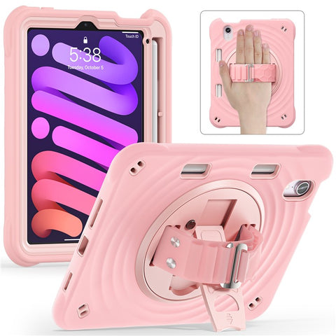 For iPad mini (2024) / (2021) Case Kickstand PC + Silicone + TPU Tablet Cover