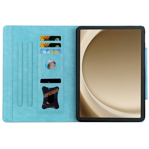 For Samsung Galaxy Tab S10 FE+ Case Cat Buckle Closure Leather Protective Stand Cover