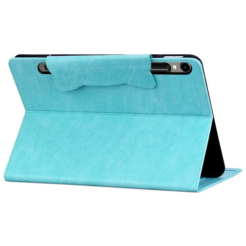 For Samsung Galaxy Tab S10 FE+ Case Cat Buckle Closure Leather Protective Stand Cover