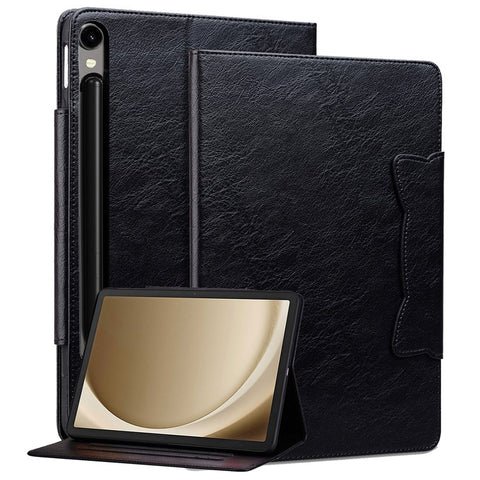 For Samsung Galaxy Tab S10 FE+ Case Cat Buckle Closure Leather Protective Stand Cover