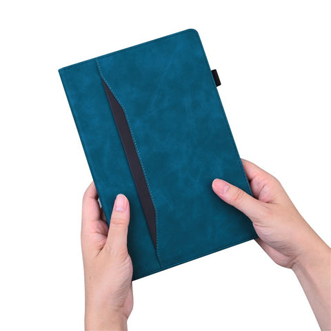 For Samsung Galaxy Tab S10 FE+ Case PU Leather Protective Folio Tablet Cover with Card Holder