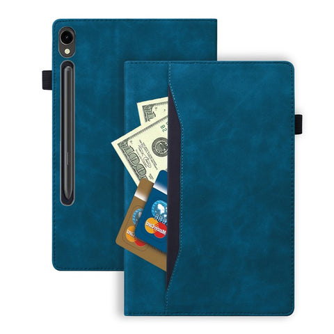 For Samsung Galaxy Tab S10 FE+ Case PU Leather Protective Folio Tablet Cover with Card Holder