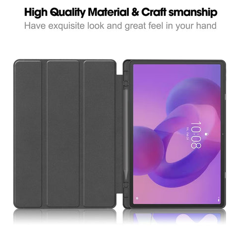 For Lenovo Idea Tab Pro Case Tri-Fold Stand Leather + PC Tablet Cover with Pen Holder