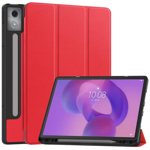 For Lenovo Idea Tab Pro Case Tri-Fold Stand Leather + PC Tablet Cover with Pen Holder