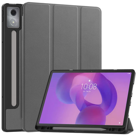 For Lenovo Idea Tab Pro Case Tri-Fold Stand Leather + PC Tablet Cover with Pen Holder